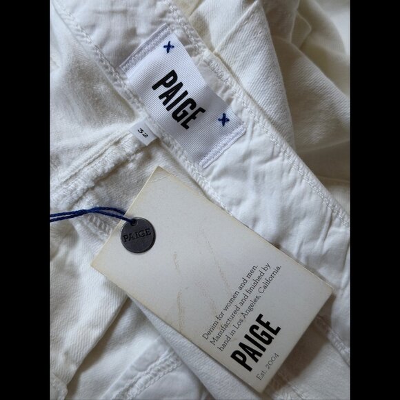 New Paige Jeans 32 Womens White Skyline Skinny Optic Mid Rise Stretch - Picture 8 of 10